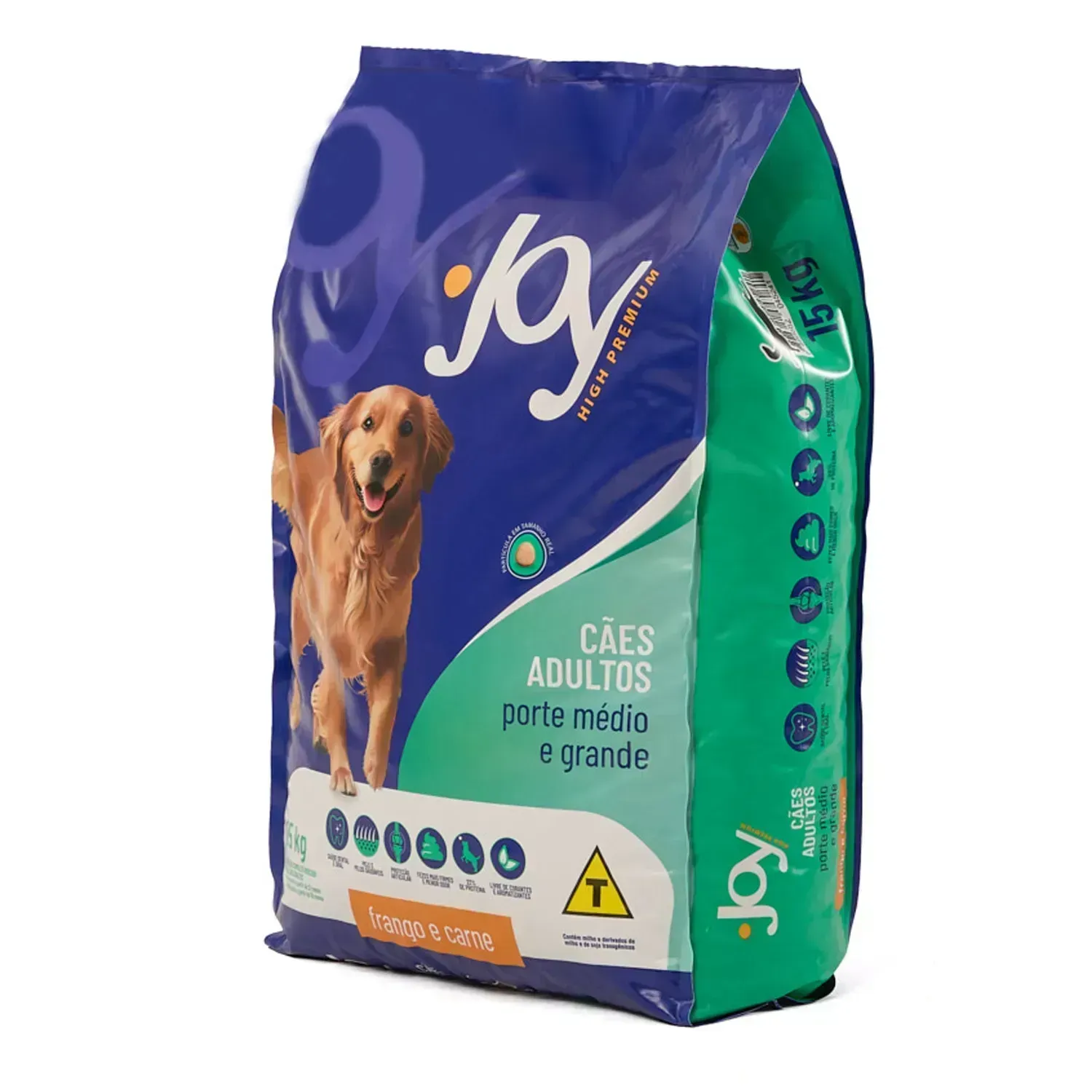 Ração Joy High Premium Cães Adultos Raças Médias e Grandes Frango e Carne