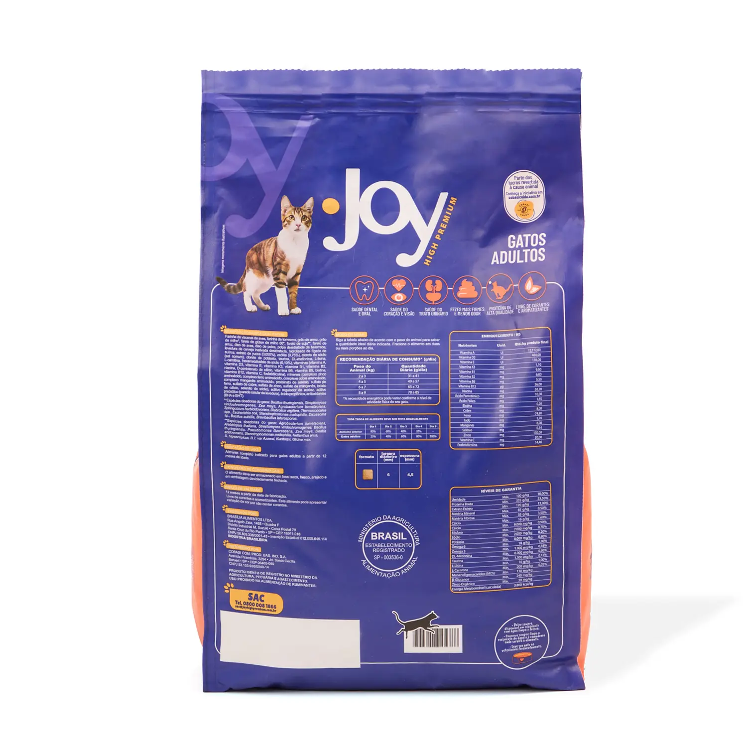 Ração Joy High Premium para Gatos Adultos Frango