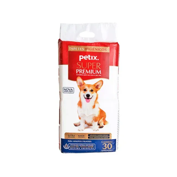 Tapete Higiênico Super Premium Petix 90x60cm 30 unidades