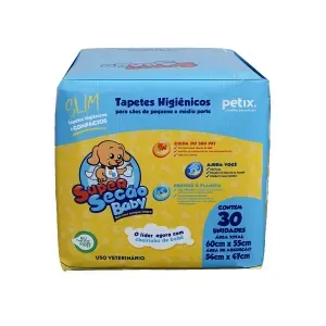 Tapete Higiênico Super Secão Baby Slim 60x55cm - 30 unidades