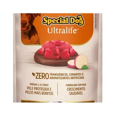 3-Racao Umida Special Dog Ultralife Caes Filhotes Carne 100g