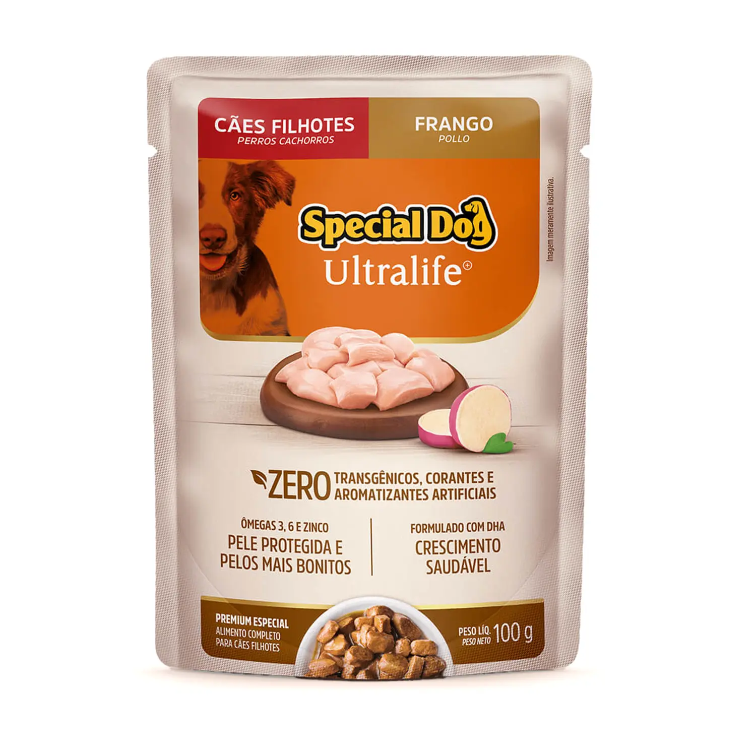 Ração Úmida Special Dog Ultralife Cães Filhotes Frango
