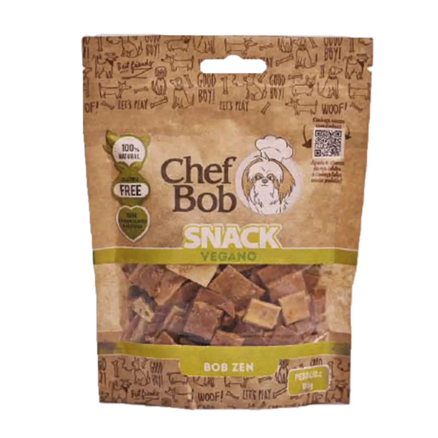 Petisco Snack Vegano Chef Bob para Cães Zen