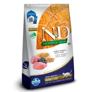 Ração N&amp;D Ancestral Grain Gatos Adultos Cordeiro