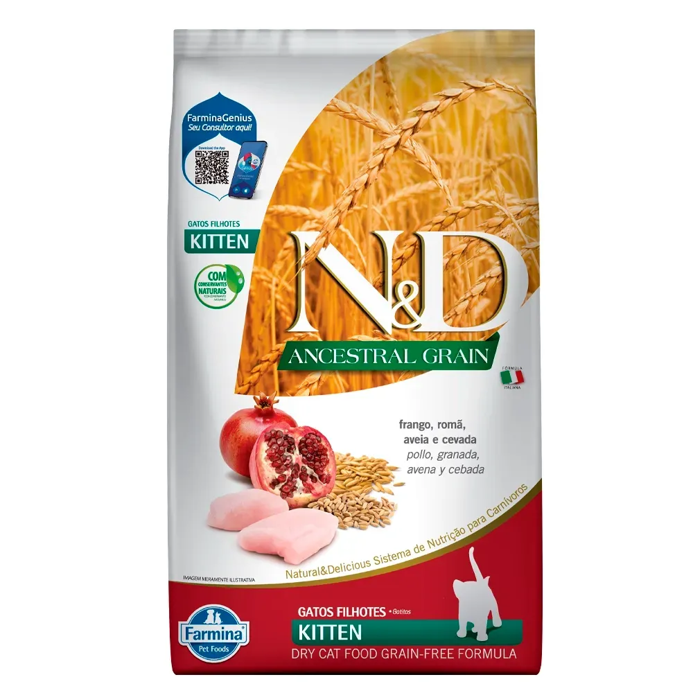 Ração N&D Ancestral Grain Gatos Filhotes Frango