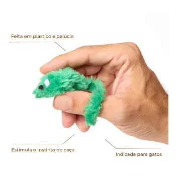 2-Brinquedo Ratinho Flicks Verde