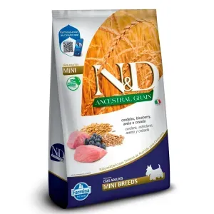 Ração N&amp;D Ancestral Grain Cães Adultos Mini Cordeiro