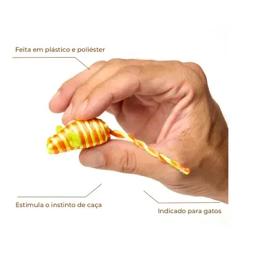 2-Brinquedo Ratinho Colorido Flicks