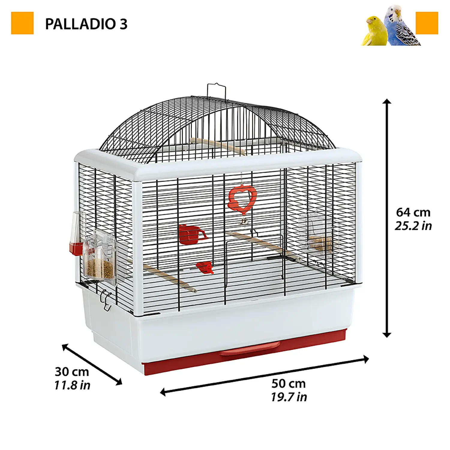 Gaiola para Calopsita Ferplast Palladio 3 Preta