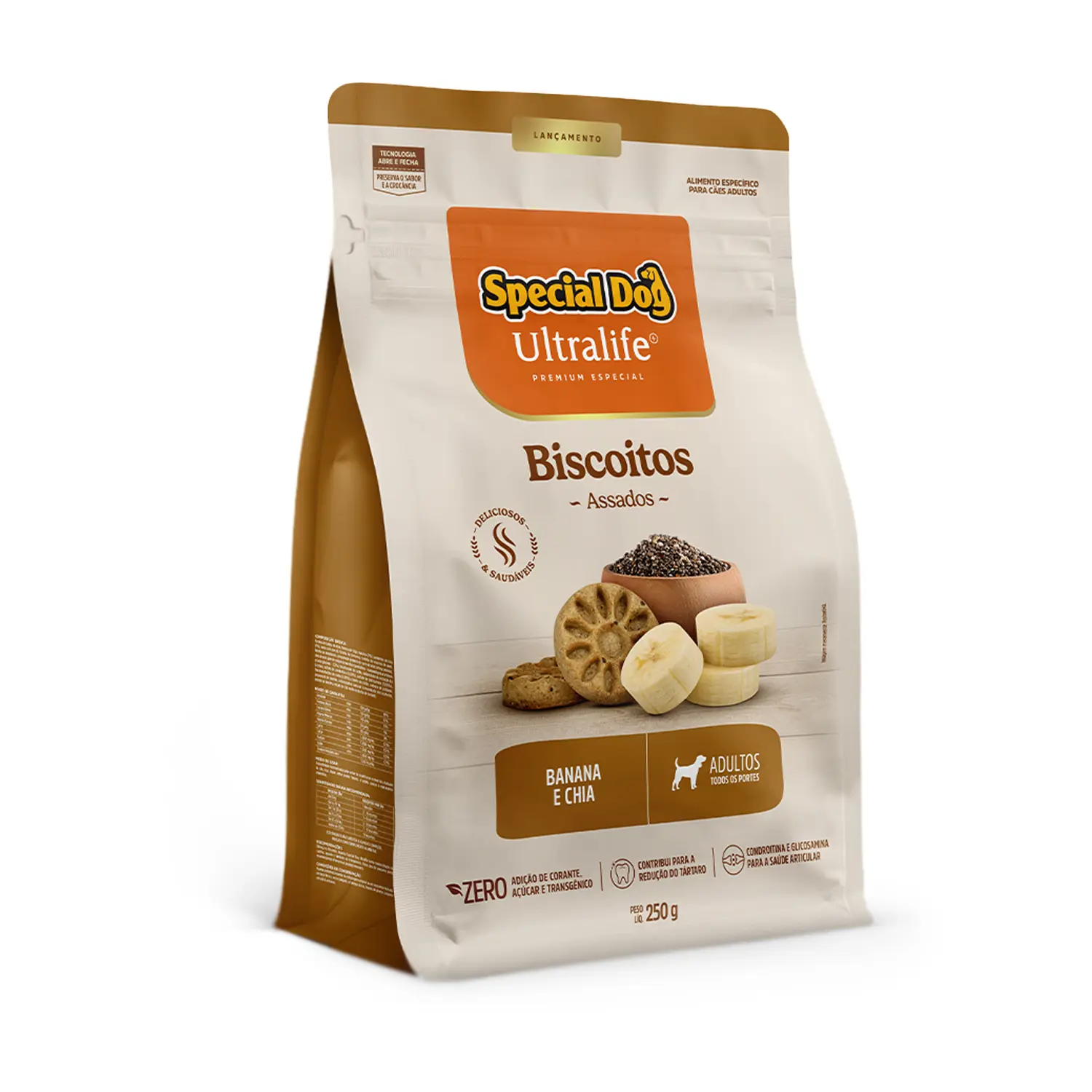Biscoito Special Dog Ultralife para Cães Adultos Banana e Chia
