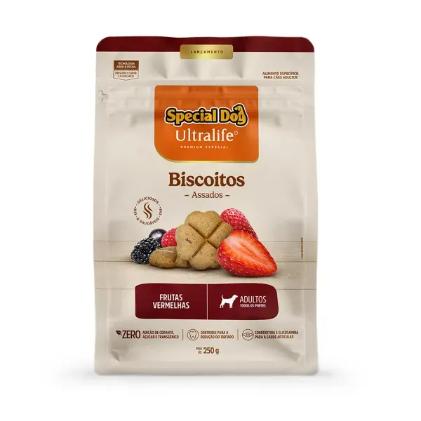 Biscoito Special Dog Ultralife Cães Adultos Frutas Vermelhas 250 g