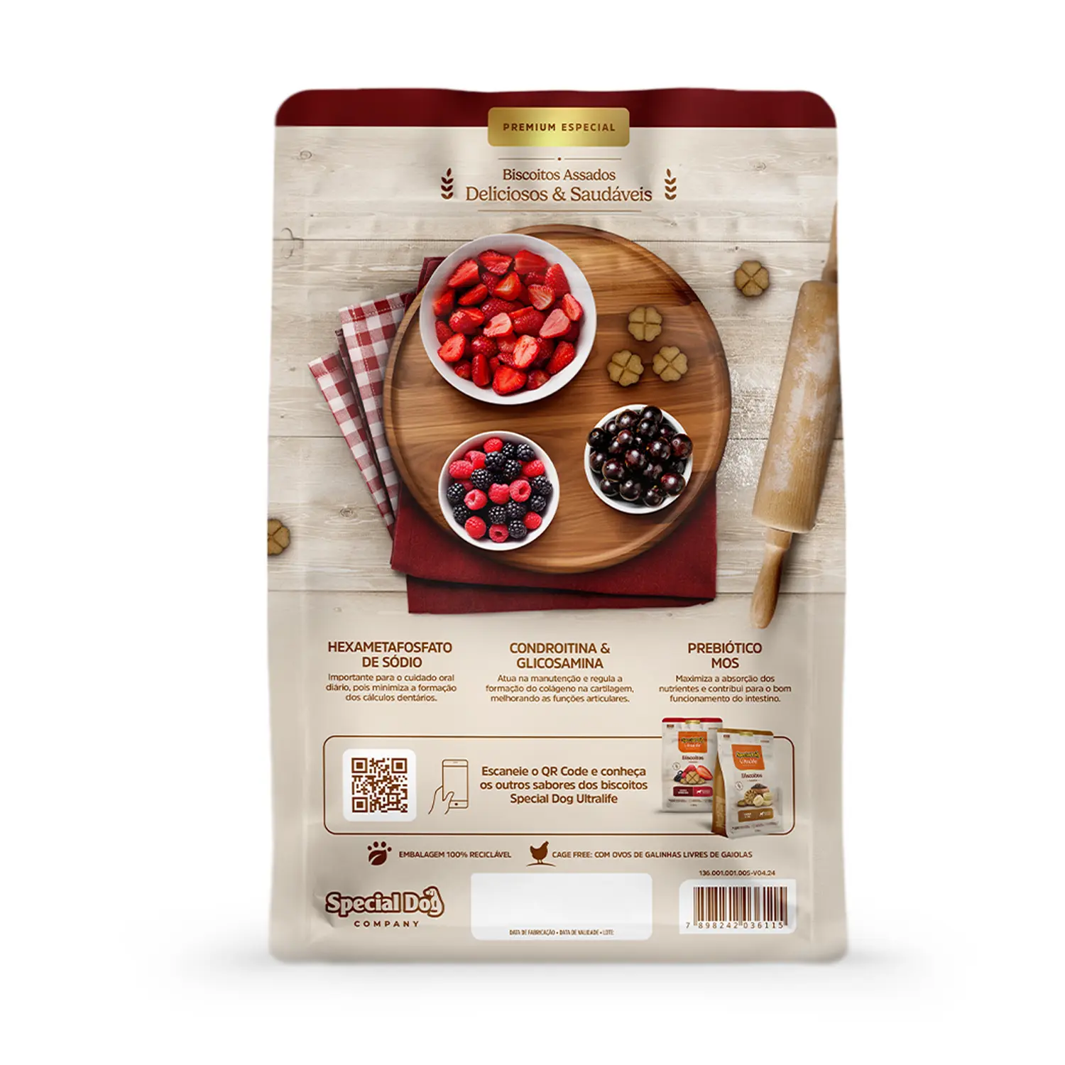 Biscoito Special Dog Ultralife Cães Adultos Frutas Vermelhas