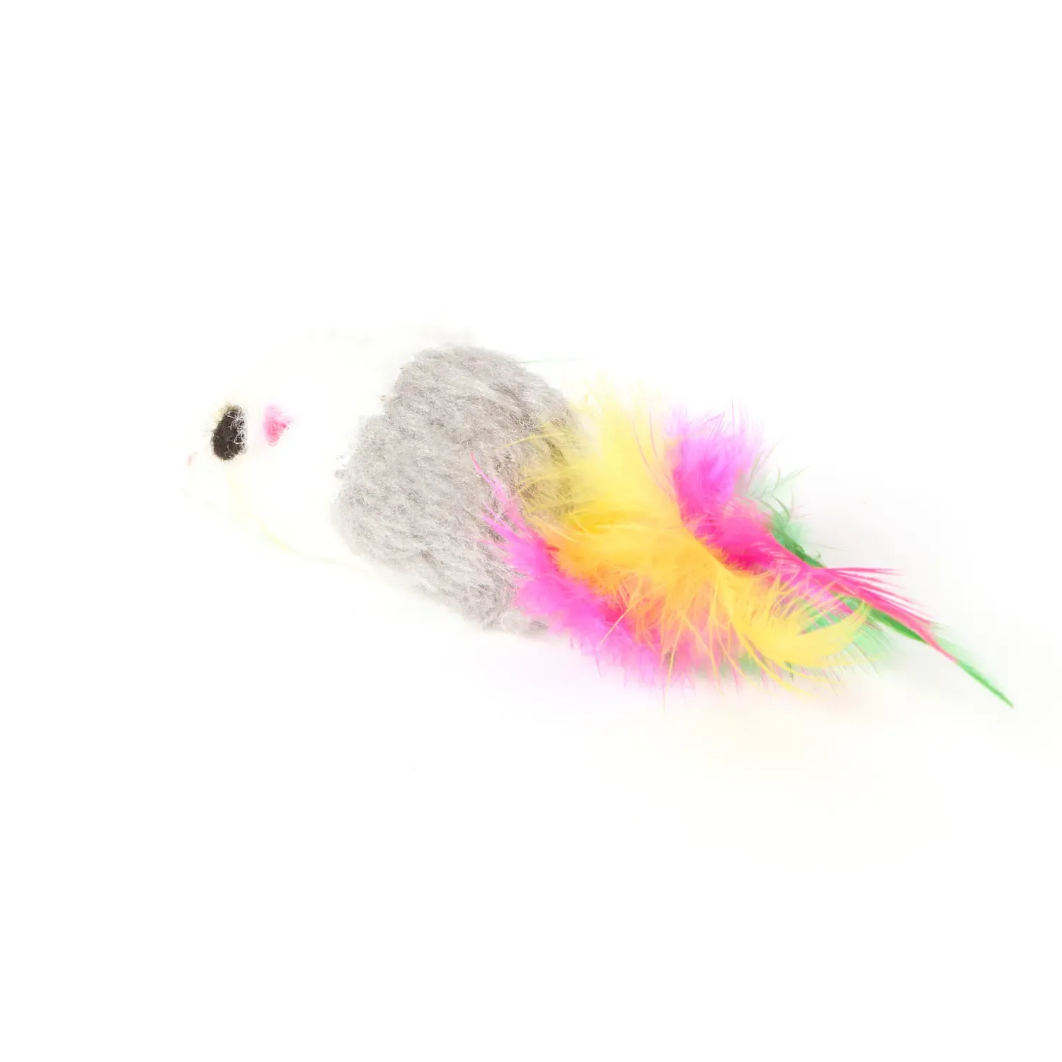 4-Brinquedo Ratinho de Pelucia e Penas Flicks