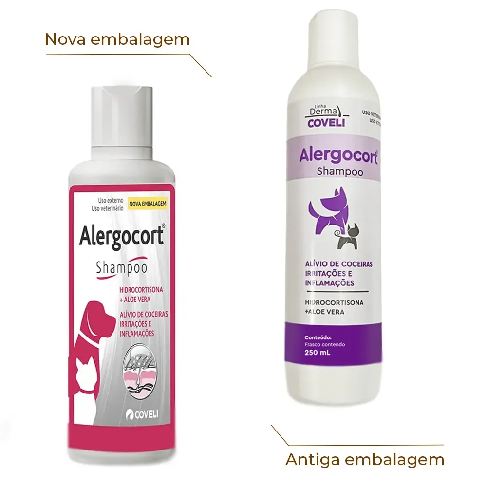 Shampoo Alergocort Cães e Gatos Coveli