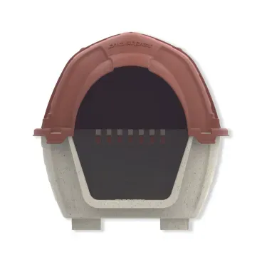 Casinha-Stone-House-Plast-Pet-Marmore-e-Terra-Vermelha-frente-da-casinha