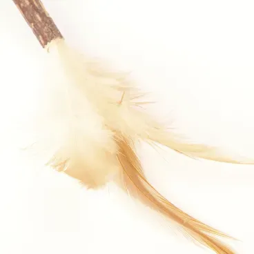 Brinquedo-Varinha-de-Matatabi-com-Penas-e-Catnip-Flicks-detalhes-das-penas