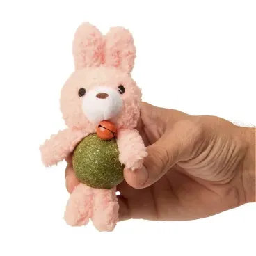 Mao-segunrado-o-Brinquedo-Coelho-Pelucia-com-Catnip-Flicks