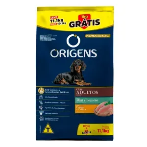 Ração Origens Cães Adultos Porte Mini e Pequeno Frango e Cereais