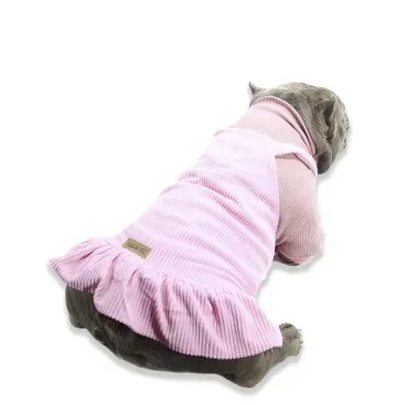 Pet-com-Cacharrel-para-Caes-Bichinho-Chic-Rose-junto-com-a-Jardineira-para-Caes-Bichinho-Chic-Rosa