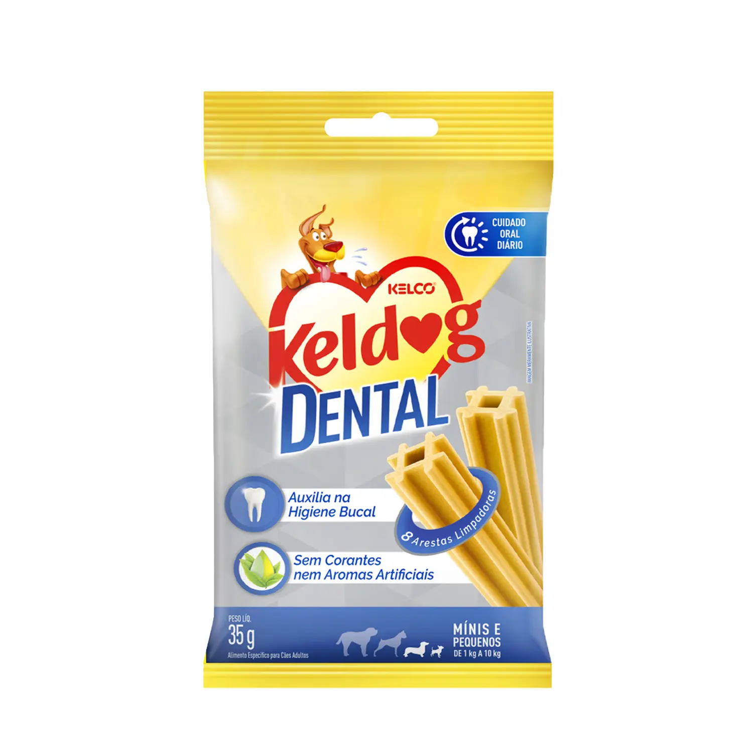 Petisco Keldog Higiene Bucal para Cães Mini e Pequeno
