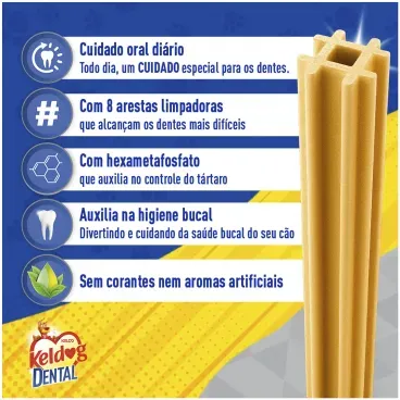 4-Petisco Keldog Higiene Bucal para Caes Medios e Grandes