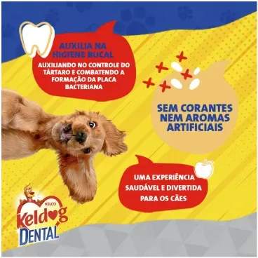 5-Petisco Keldog Higiene Bucal para Caes Medios e Grandes