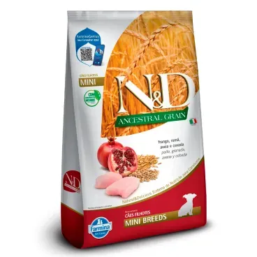Racao-N-amp-D-Ancestral-Grain-Caes-Puppy-Mini-Frango-embalagem-