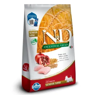 Racao-N-amp-D-Ancestral-Grain-Caes-Senior-Mini-Frango-embalagem-