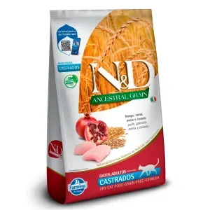 Ração N&amp;D Ancestral Grain Gatos Adultos Castrados