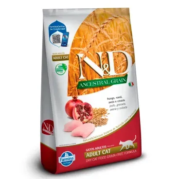 Racao-N-amp-D-Ancestral-Grain-Gatos-Adultos-Frango-e-Roma-embalagem