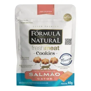 Cookies Fórmula Natural Fresh Meat Gatos Adultos Salmão - 40 g