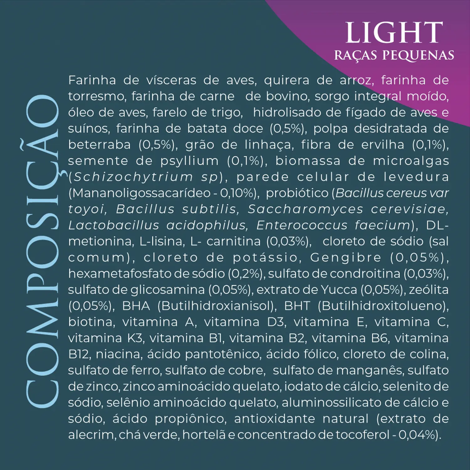 Ração Qualiday Pro Life Light Cães Adultos Raças Pequenas Frango, Batata Doce e Gengibre Ração Qualiday Pro Life Light Cães Adultos Raças Pequenas Frango, Batata Doce e Gengibre