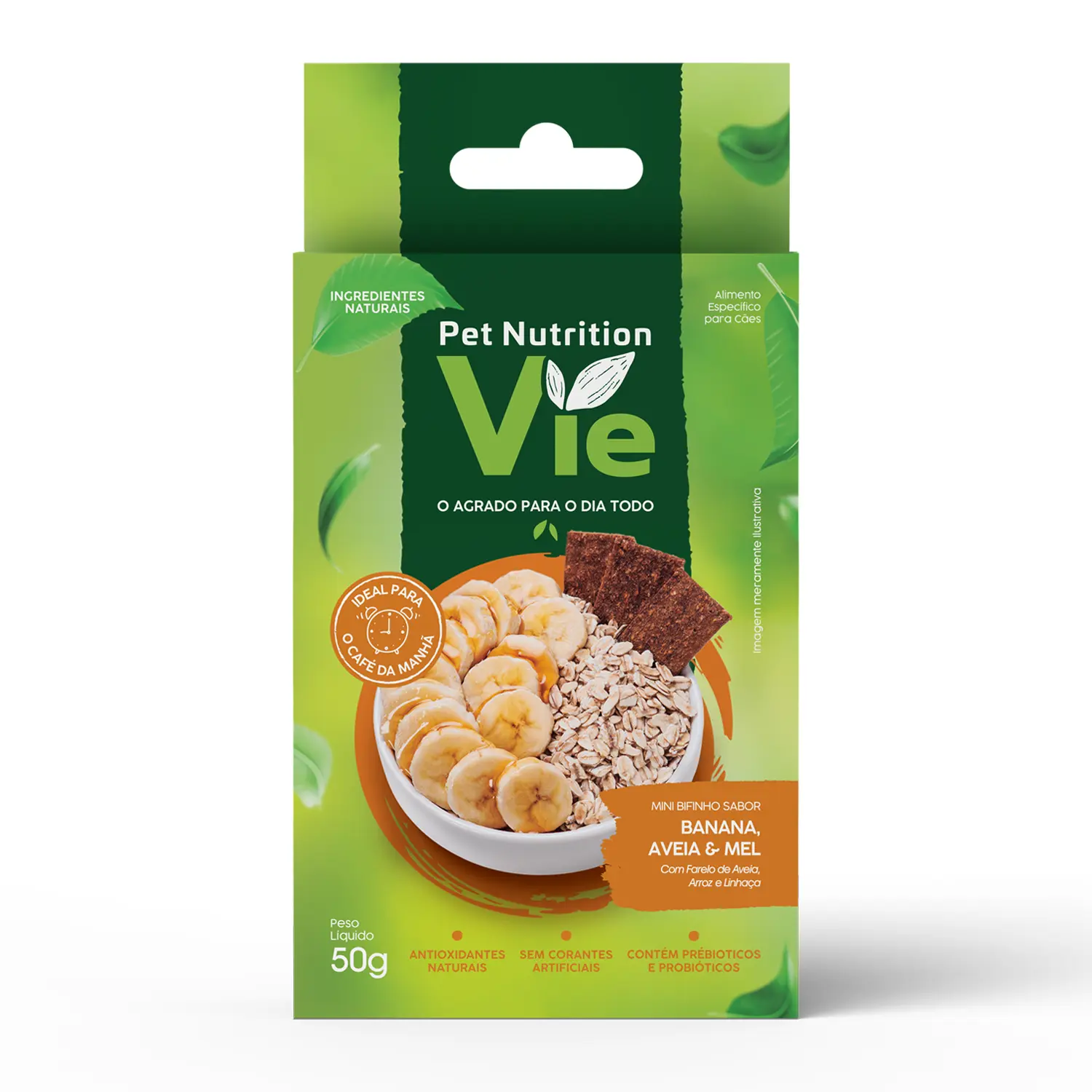 Petisco Pet Nutrition Vie para Cães Banana, Mel e Aveia