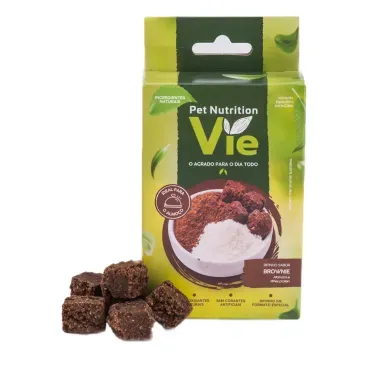 2-Petisco Pet Nutrition Vie para Caes Brownie com Alfarroba