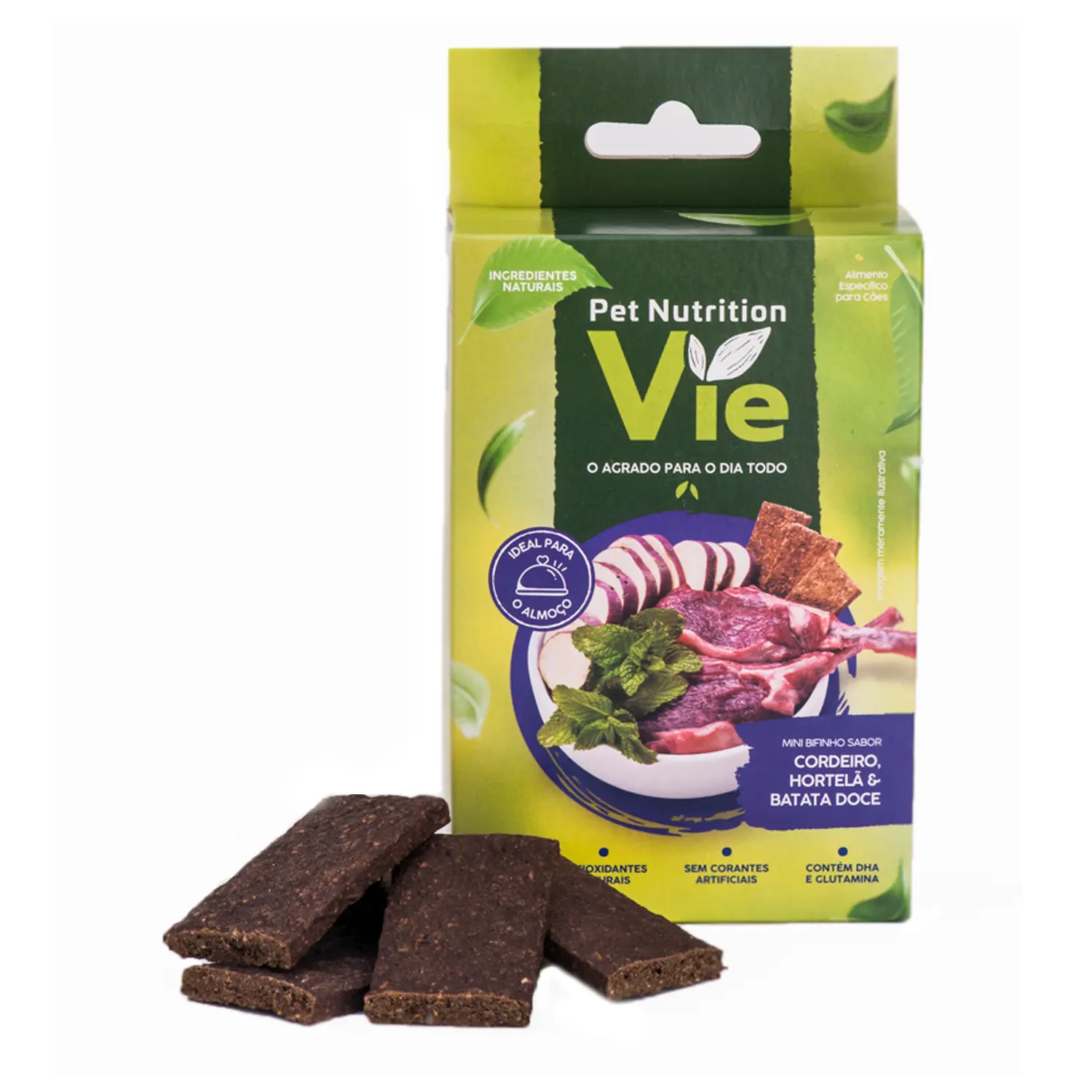 Petisco Pet Nutrition Vie para Cães Cordeiro, Hortelã e Batata-Doce