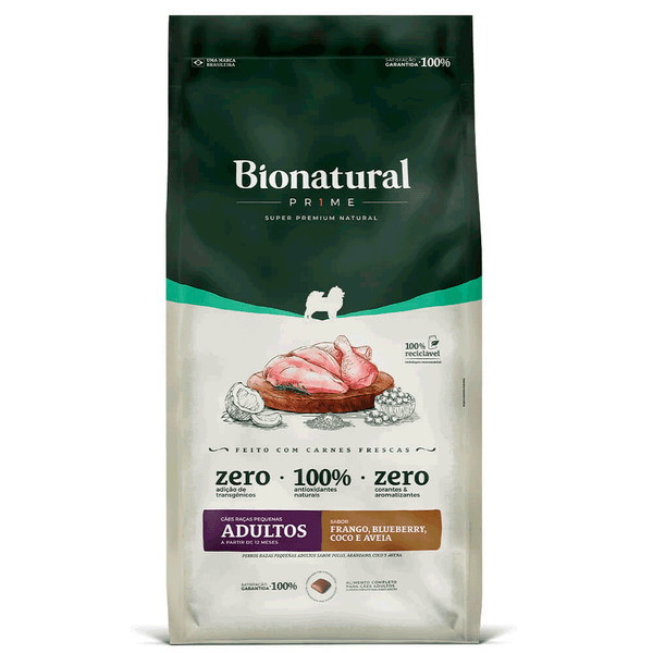 Ração Bionatural Prime Cães Adultos Raças Pequenas Frango 2,5 kg