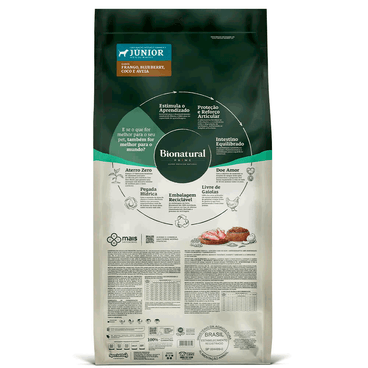 Verso-da-Racao-Bionatural-Prime-Caes-Junior-Racas-Medias-e-Grandes-Frango