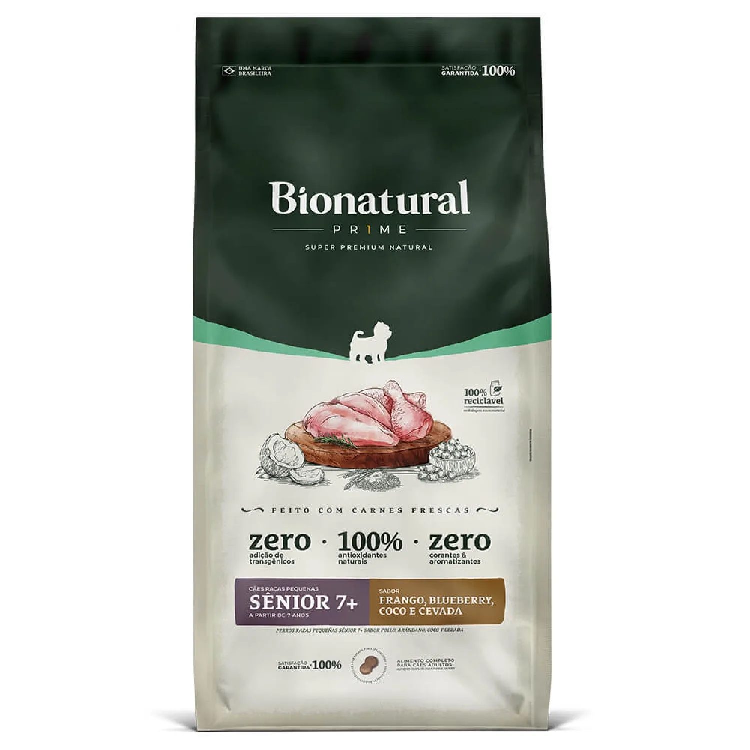 Ração Bionatural Prime Cães Sênior 7+ Raças Pequenas Frango