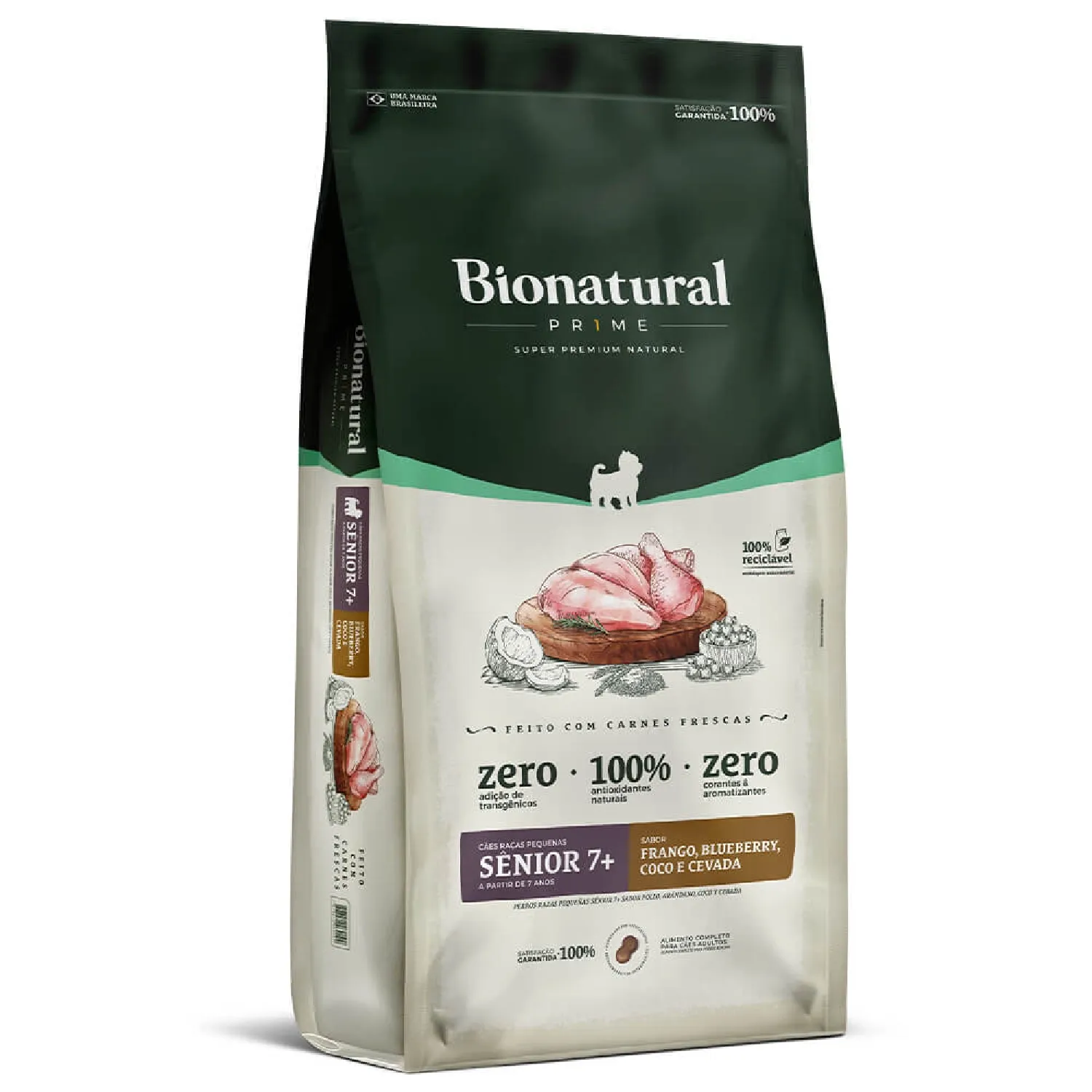 Ração Bionatural Prime Cães Sênior 7+ Raças Pequenas Frango