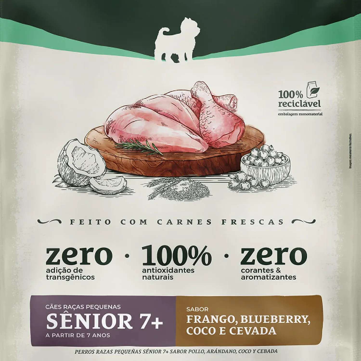 Ração Bionatural Prime Cães Sênior 7+ Raças Pequenas Frango