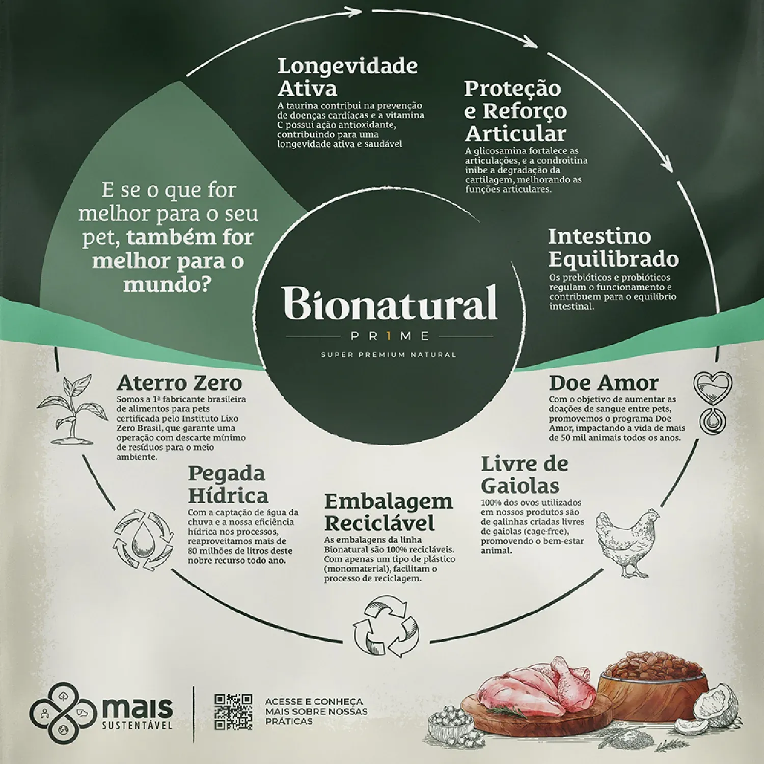 Ração Bionatural Prime Cães Sênior 7+ Raças Médias e Grandes Frango