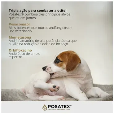 2-Posatex Suspensao Otologica para Caes