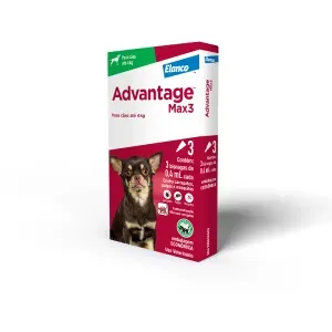Antipulgas Advantage Max3 Cães até 4kg - 3 pipetas