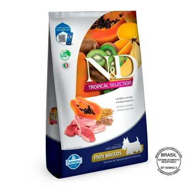 2-Racao N-D Tropical Selection Caes Adultos Mini Cordeiro