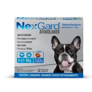 NexGard Antipulgas e Carrapatos de 4,1 a 10kg para Cães
