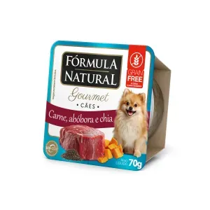 Ração Úmida Fórmula Natural Gourmet Cães Carne, Abóbora e Chia - 70 g