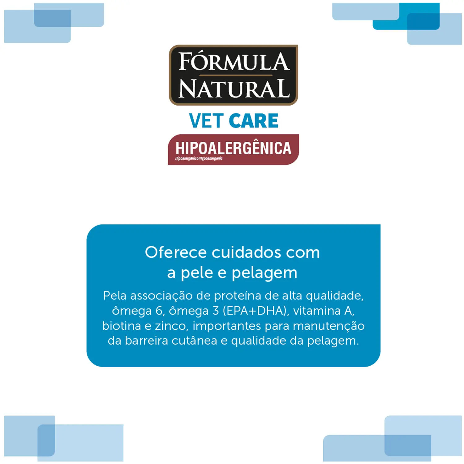 6-Racao Formula Natural Vet Care Hipoalergenica Caes Mini e Med
