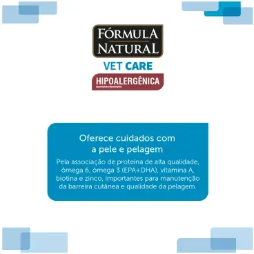 6-Racao Formula Natural Vet Care Hipoalergenica Caes Mini e Med