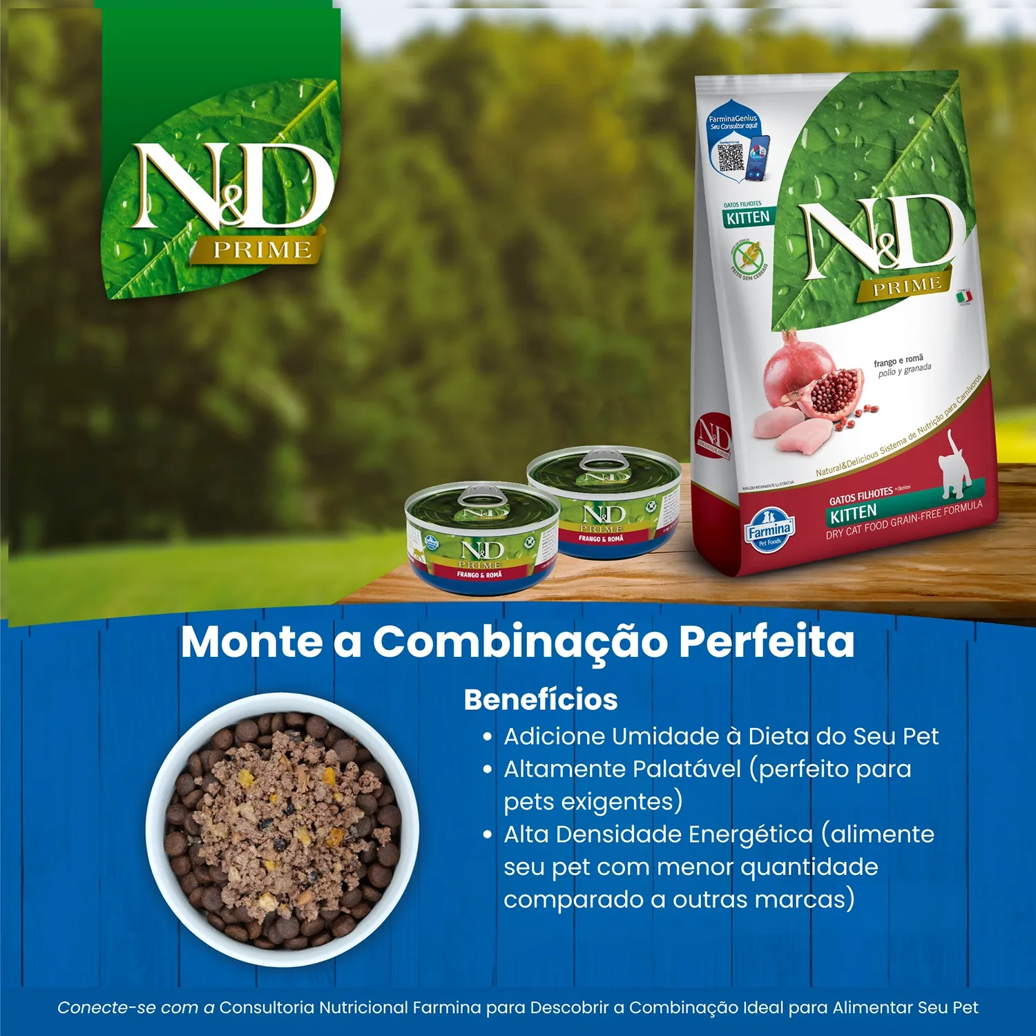 Ração Úmida N&D Prime Gatos Filhotes Frango e Romã