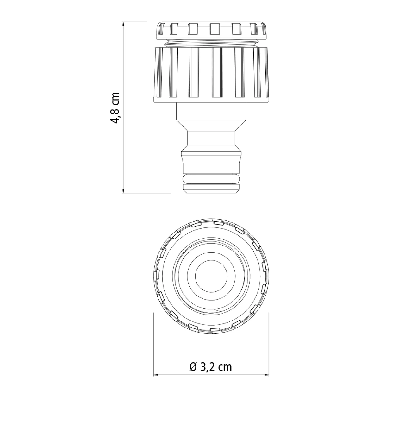Adaptador Fêmea com Rosca 3/4" e Redução 1/2" Tramontina